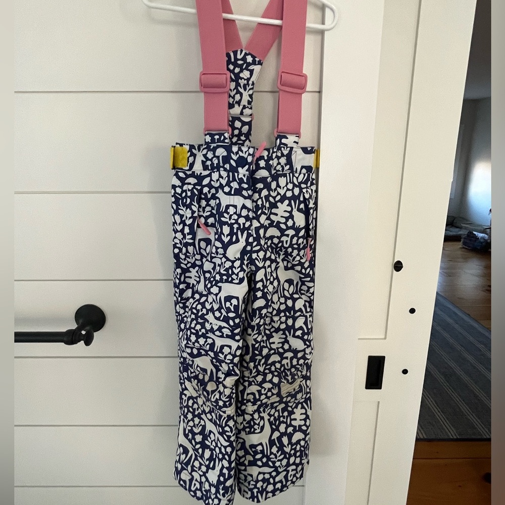 Mini Boden Kids' Waterproof Snow Pants, Blue Woodland Creatures, 3-4
